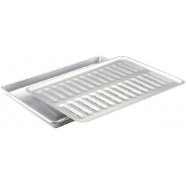 Anolon Commercial Bakeware 11-Inch by 16-Inch Broiler Pan 2-Piece Set