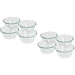 Pyrex Bakeware Clear Custard Cups Set of 8 6-Ounce