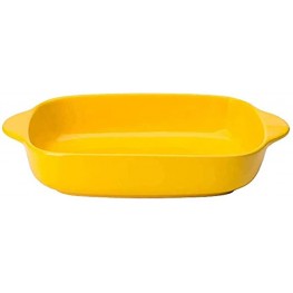 Baking Dish Casserole Baking Dishes Set for the Oven Porcelain Bakeware for Kitchen Dinner 9 x 5.3 Inch Baking Pans Yellow