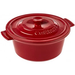 Cuisinart Chef's Classic Ceramic Bakeware-3 Quart Round Covered Baker Red