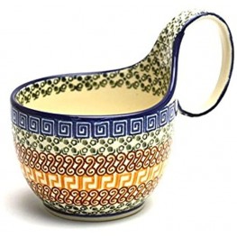 Polish Pottery Loop Handle Bowl Autumn