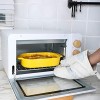 Porcelain Bakeware baking pans for Cooking Ceramic Rectangular baking dish Lasagna Pans 9.8 x 5.6 with handle Pack of 2 Navy