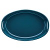 Rachael Ray Stoneware Bubble and Brown Oval Baker 4.5-Quart Marine Blue