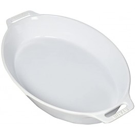 STAUB Ceramics Oval Baking Dish 14.5-inch White
