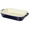 STAUB Ceramics Rectangular Baking Dish 13x9-inch Dark Blue