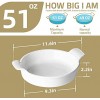 SWEEJAR Ceramic Baking Dish 9 Inches Cake Baking Pan for Brownie Porcelain Round Bakeware with Double Handle for Casserole Lasagna Family Dinner Red