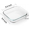 SWEEJAR Glass Bakeware Rectangular Baking Dish Lasagna Pans for Cooking Kitchen Cake Dinner Banquet and Daily Use 9.4 x 9.4 x 2.4 Inches of Baking Pans