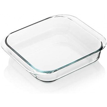 SWEEJAR Glass Bakeware Rectangular Baking Dish Lasagna Pans for Cooking Kitchen Cake Dinner Banquet and Daily Use 9.4 x 9.4 x 2.4 Inches of Baking Pans
