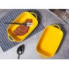 Xiteliy Ceramic Bakeware Set Small Size Baking Dish Lasagna Pans with Casserole Dish Square Pan with Double Handle TL-BKW-7.5'' Yellow