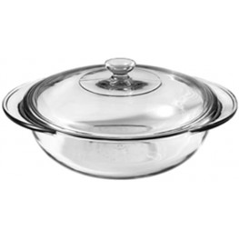 Anchor Hocking Fire-King Casserole Baking Dish with Lid Glass 2-Quart
