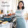Ayesha Curry Cast Iron Enamel Casserole Dish Casserole Pan Dutch Oven with Lid 6 Quart Twilight Teal
