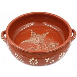 Ceramica Edgar Picas Traditional Portuguese Hand-painted Vintage Clay Cazuela Terracotta Cooking Pot N.6 13.75 Diameter