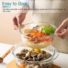 Clear Round Glass Casserole by NUTRIUPS | With Lid Heat Cold and Shock Proof,Oven Freezer and Dishwasher Safe,0.65 L