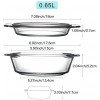 Clear Small Glass Casserole Dish With Glass Lid Mini Glass Microwave Bowls with Lids Glass Microwavable Bowls 0.65L