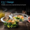 Clear Small Glass Casserole Dish With Glass Lid Mini Glass Microwave Bowls with Lids Glass Microwavable Bowls 0.65L