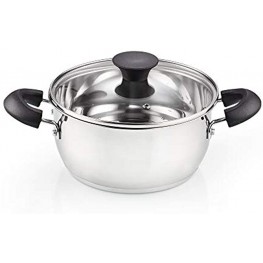 Cook N Home 3 Quarts Casserole Saucepot with Lid Silver