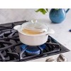 CorningWare Glass-Ceramic Pyroceram Round Classic Casserole 2.4 Quart 2.25 Liter Cooking Pot with Handles & Glass Cover White Medium