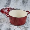 Cuisinart Chef's Classic Enameled Cast Iron 3-Quart Round Covered Casserole Cardinal Red