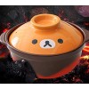 Korean Premium Cartoon Pattern Ceramic Brown Casserole Clay Pot with Lid,For Cooking Hot Pot Dolsot Bibimbap and Soup 9in,64oz