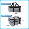 LOVEVOOK Casserole Carrier-Expandable Insulated Food Carrier,Lasagna Holder for Hot or Cold food,Casserole Dish Carrier for Picnic Potluck Beach Day Trip Cookouts（Grey）