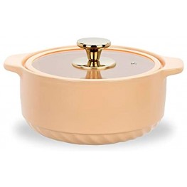 MDZF SWEET HOME Ceramic Casserole Dish with Glass Lid Clay Pot Round Ceramic Cookware 3 Quart