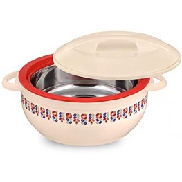 Tmvel Celebrity Insulated Casserole Hot Pot Insulated Serving Bowl With Lid Food Warmer 5500ml 5.5L Beige
