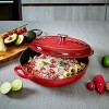 Uno Casa Enameled Cast Iron Skillet Casserole Dish with Lid 3.7 Quart Enamel Cookware Pot Enameled Cast Iron Dutch Oven with Lid