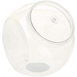 Amscan 410017 Clear Slanted Plastic Jar with lid | 80 Oz | 1 Pc