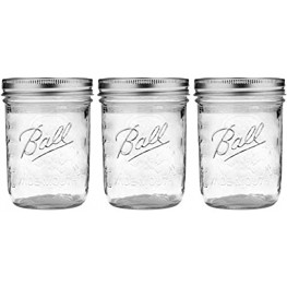 Ball Wide Mouth Pint 16-Ounces Mason Jars with Lids and Bands Set of 3