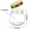 Encheng 8 oz Glass Jars With Lids,Ball Regular Mouth Mason Jars For Storage,Canning Jars For Caviar,Herb,Jelly,Jams,Honey,Dishware Safe,Set Of 24 … …