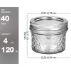 Mason Jars 4 OZ VERONES Canning Jars With Regular Lids Ideal for Jam Honey Wedding Favors Shower Favors Baby Foods DIY Magnetic Spice Jars 40 PACK
