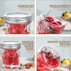 Mason Jars 6 OZ AIVIKI Glass Regular Mouth Canning Jars with Silver Metal Airtight Lids and Bands for Canning Jam Honey Wedding Favors Shower Favors Food Storage Overnight Oats Dry Food Snacks Candies 20 Pack 20 Whiteboard Labels