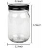 Mason Jars,Glass Jars With Lids 12 oz,Canning Jars For Pickles And Kitchen Storage,Wide Mouth Spice Jars With Black Lids For Honey,Caviar,Herb,Jelly,Jams,Set of 20…