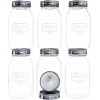 Simple Mason Jars Glass Jars Mason Regular Neck 32 oz 6 Packs canning glass jars with silver metal sealed lids and bands for canning canning cooking oatmeal overnight jam jelly,