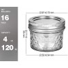 VERONES Mason Jars Canning Jars 4 OZ Jelly Jars With Regular Lids and Bands Ideal for Jam Honey Wedding Favors Shower Favors Baby Foods DIY Magnetic Spice Jars 16 PACK Extra 16 Lids