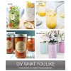 Wide Mouth Mason Jars 22 oz VERONES 22 OZ Mason Jars Canning Jars Jelly Jars With Wide Mouth Lids Ideal for Jam Honey Wedding Favors Shower Favors Baby Foods 6 PACK,EXTRA 6 Lids with Straw Hole