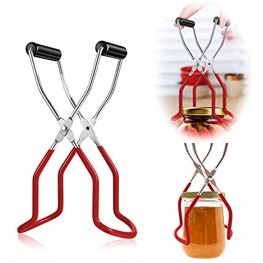 Canning Tongs Canning Jar Lifter Tongs,Canning Kit Stainless Steel Canning Tongs Lifter Canning Supplies For Home Canning Starter Kit Red 1