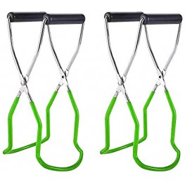 Canning Tongs,Canning Jar Lifter Tongs with Grip Handle,Stainless Steel Feeding Bottle Clip Glass Jars Jelly Jars 2pcs Green