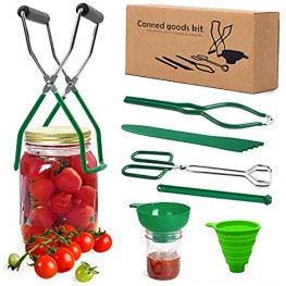 CORNMI 7 Piece Canning Kit Canning Supplies Set Canning Jar Lifter with Grip Handles Stainless Steel Large Canning for Home Canning Supplies Kitchen Tool Anti-Scald Clip Suit