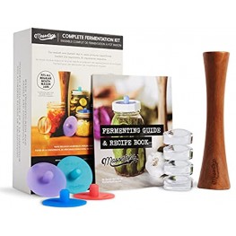 Masontops Complete Mason Jar Fermentation Kit Easy SMALL REGULAR Mouth Jars Vegetable Fermenting Set DIY Equipment Essentials