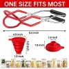 Stosts Canning Jar Lifter and Wide Mouth Funnel Stainless Steel Jar Lifter with Nonslip Handle for Safe and Secure Grip Collapsible Large Silicone Funnel Compatible with Wide and Regular Mason Jars