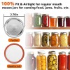 100 count Regular Mouth Canning Lids for Ball Kerr canning lids Split-Type Metal Mason Jar Lids for Canning Food Grade Material 100% Fit & Airtight for Regular Mouth Jars