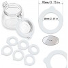 12 Pcs Replacement Silicone Jar Gaskets Food Grade Rubber Seals Airtight Silicone Gasket Sealing Rings 3.75 Inches White