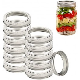 12 Pieces Regular Mouth Mason Jar Ring Replacement Canning Jar Bands Leak Proof Metal Tinplate Compatible with Mason Can