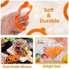 12 Pieces Replacement Silicone Gasket Seals for Jars Airtight Silicone Gasket Sealing Rings for Glass Clip Top Jars Seals for Regular Mouth Canning Jars 3.75 Inches Orange