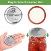 138-Count,Regular Mouth Mason Jar Lids,with Silicone Seals Rings For Ball- Kerr Jars Canning Split-Type Metal Jar Lids Leak Proof Food Grade Material,100% Fit & Airtight Anti-Rust，70MM Silver