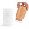 16 Pcs Wide Mouth Mason Jar Lids,Plastic Mason Jar Lids with Sealing Rings,White Plastic Storage Caps for Mason Canning Jars-Leak-Proof & Anti-Scratch Resistant Surface