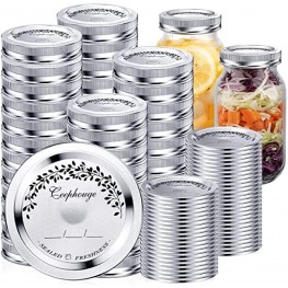 200 Pieces Regular Canning Jar Lids and Rings Set for Ball Kerr Jars Split-type Thick Metal Mason Jar Lids and Rings for Canning,Food Grade Material,100% Fit & Airtight for Regular Mouth Jars