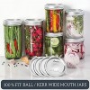 [ 24 Count ] WIDE Mouth Canning Lids UPGRADED Strengthened Structure Never Buckle Split-Type Metal Mason Jar Lids for Ball Kerr Canning Jars- 100% Good Sealing