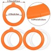 30 Pieces Silicone Jar Gaskets Leak-Proof Silicone Jar Seals Replacement Sealing Silicone Rings Airtight Silicone Gasket Sealing Rings for Regular Mouth Canning Jar 3.75 Inches White and Orange